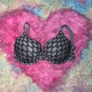 grey & black juicy couture logo bra size 38DD (38E)